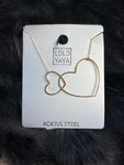 Collier double cœurs