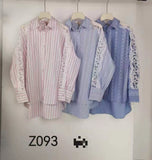 Chemisier manches dentelle