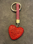 Porte-clef cœur strass