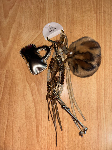 Porte clefs/sac pompon
