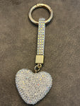 Porte-clef cœur strass