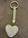 Porte-clef cœur strass