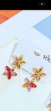 Boucles d’oreilles Fleur Cristal