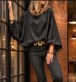 Blouse satinée