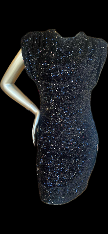 Robe velours sequins