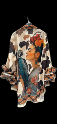 Chemisier flamenco Frida perroquet