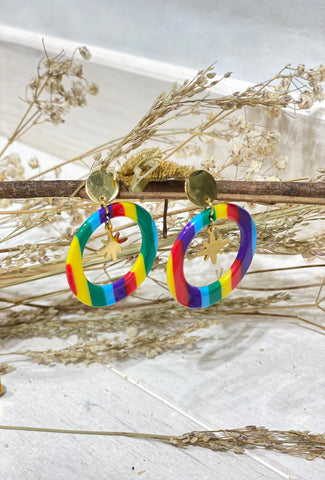 Boucles d’oreilles multicolore