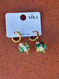 Boucles d’oreilles Créoles Bulles Fleuries