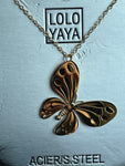 Collier papillon fin