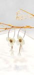 Boucle d’oreille fleur nacré