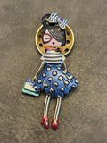 Broche femme sac