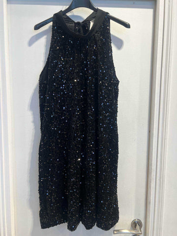 Robe velours sequins noeud