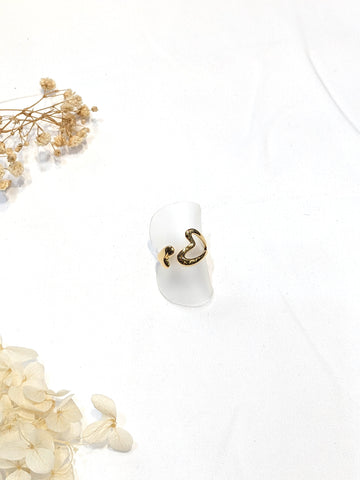 Bague double cœur