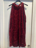 Robe velours sequins noeud