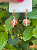 Boucles d’oreilles Créoles Bulles Fleuries