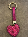 Porte-clef cœur strass