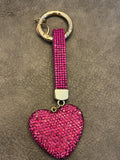 Porte-clef cœur strass