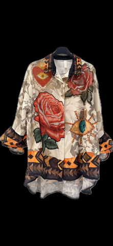 Chemisier flamenco Rose Frida