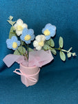 Pot de fleurs tricot