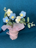 Pot de fleurs tricot