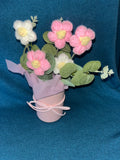 Pot de fleurs tricot